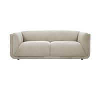 Sofá de diseño de 3 plazas en tejido chenilla texturado beige HOSBO