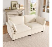 Sofá de dos plazas Lcoho moderno, almohadones gruesos y suaves, sensación de nube, con 2 cojines para los brazos, tela de chenilla, sofá loveseat para sala de estar, apartamento, dormitorio, espacios