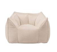 Sofá de espuma comprimida, cómodo sofá perezoso con relleno de esponja, tela de terciopelo de peluche, no requiere montaje, ideal para dormitorios y dormitorios