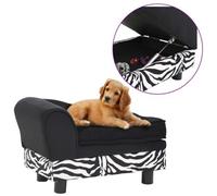Sofá de estilo diván para perros color Negro