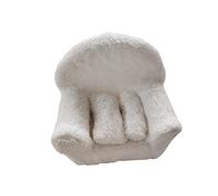 Sofá de fotografía con figura posando mini sofá con 2 cojines para baby shower, fiesta de cumpleaños, fotografía de recién nacidos, 11.4 x 10.25 pulgadas