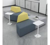Sofá de ocio irregular curvado, elegante asiento creativo para oficina, vestíbulo de hotel, biblioteca y área de descanso público, sofá de recepción modular tapizado moderno