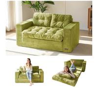 Sofá de pana - Sofá biplaza tapizado con reposabrazos para dormitorio y sala de estar, sofá grande para un asiento cómodo