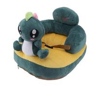 Sofá de soporte para bebés sofá suave peluche cómoda forma de animal lindo ángulo ajustable anti -slip liviano portátil para bebés aprendiendo a sentarse en interiores uso al aire (Verde)