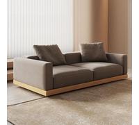 Sofá De Tela De Doble Cara, Gran Sofá Cómodo, Cómodos Sofás Esquineros para Varias Personas, Estilo Japonés De Madera Natural, para Apartamento Y Oficina, Incluye Paneles De Madera 190 * 100cm