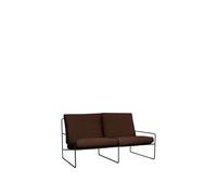 Sofá Desert de 2 plazas en bouclé puro/ Negro/castaño