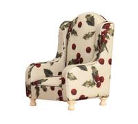 ＡＷＨＡＯ Sofá en Miniatura, Mini Sillón Auxiliar, Accesorio para Casa de Muñecas Escala 1:12, Modelo DIY para Juegos de rol, Manualidades, Estampado Floral Beige