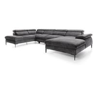 Sofá esquinero blues 353x214x94 gris