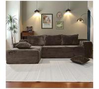 Sofá Esquinero con Asiento Profundo, Modular, Seccional, con Chaise Longue En Forma De L, Moderno y Lujoso Sofá Pequeño De Pana para Apartamento, Sala De Estar.,2
