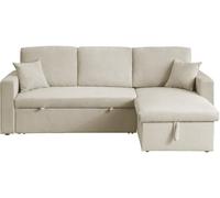 Sofá esquinero convertible de pana <> - 3 asientos - Beige