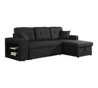 Habitat et Jardin Sofá esquinero Convertible/Reversible Axel - Negro