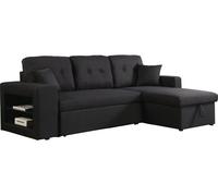 Habitat et Jardin Sofá esquinero Convertible/Reversible Axel - Negro