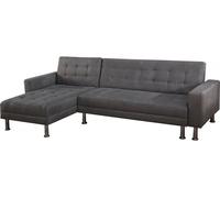 Sofá esquinero convertible y reversible "theo" - 4 plazas - gris