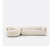 Sofá esquinero izquierdo, terciopelo, Méridiano. Talla ángulo izquierdo. Color Beige