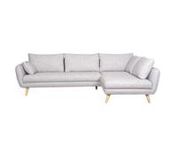 Sofá esquinero nórdico 5 plazas gris claro CREEP
