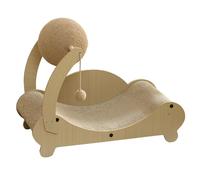 Sofá garra de molienda gatito - protección multifuncional de muebles, resistente a los arañazos | STURDY LOUNGER con pelota de gimnasia para gato divertido jugar a la pala care en casa usa el espacio