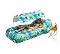 Sofá inflable de aire portátil para camping, no pump Blow Up AirCouch with Sun Shade, Lightweight Inflatable Lounge Sofa for Outdoor Camping Hiking Picnic Beach Backyard Seaside Vacation Travel