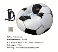 Sofá inflable de PVC impermeable para una persona, sofá tipo fútbol americano y tumbona, silla plegable portátil para de exterior con kit de reparación, adecuada para muebles de sala de juegos y ocio