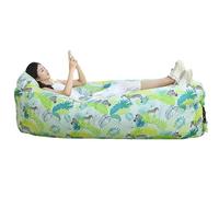 Sofá inflable para exteriores, a prueba de fugas e impermeable, con reposacabezas y bolsillos laterales, gran móvil para viajes al aire libre y camping [patrón de cebra]