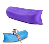 Sofá inflable, tumbona inflable impermeable, silla de camping al aire libre, sofá perezoso portátil, para camping, playa, jardín, piscina, senderismo, picnics (morado)