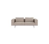 Sofá Loft para 2 Personas Brook Beige/ Castaño/Acero Inoxidable