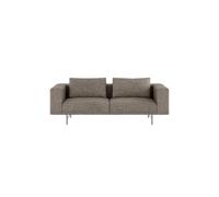 Sofá Loft para 2 Personas, Color Corteza Umber/ Marfil/acero Inoxidable