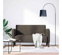 Sofá Loveseat 110 cm Gris Oscuro Cuero Sintético 2 Plazas para Sala de Estar Moderna, Cómodo y Elegante con Estructura Resistente y Fácil Limpieza