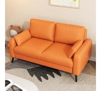 Sofá Loveseat, Decoración Moderna De Mediados De Siglo, Asiento Profundo Moderno, Tela De Cuero, Diseño Ergonómico, para Sala De Estar, Oficina Y Dormitorio(F,140cm)