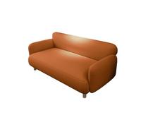 Sofá Loveseat Moderno De Mediados De Siglo, Sofá De Cuero con Patas De Madera Maciza, Gran Capacidad De Carga, Diseño De Soporte Ergonómico, para Sala De Estar, Oficina(F,140cm)