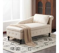 Sofá moderno de terciopelo con almacenamiento, sofá tapizado ergonómico con almohada y reposabrazos derecho, elegante ribete de cabeza de clavo y tumbona hidráulica con botones para sala de estar