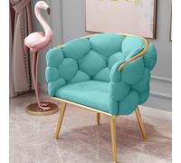 Sofá moderno de terciopelo con estructura estable de metal para dormitorio, sala de estar, casa, tienda familiar, diseño elegante y asiento cómodo (verde claro)