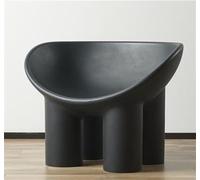 Sofá moderno y creativo para sala de estar, dormitorio y estudio, elegante y cómodo, color negro (50 x 39,5 x 42 cm)