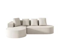 Sofá modular 3 plazas - sofá combinable l, moderno, asiento profundo, sin montaje - blanco
