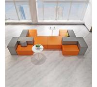 Sofá Modular Colorblock, Sofá Ergonómico, Conjunto De Sofás De Gran Tamaño, Marco De Madera Maciza, Espuma De Alta Densidad, para Sala De Estar, Estudio, Oficina, Edificio 440 * 230cm