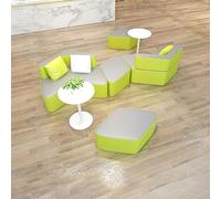 Sofá modular con respaldo, asiento flexible para bibliotecas, vestíbulos, aulas y jardines de infancia, diseño ergonómico, no requiere montaje