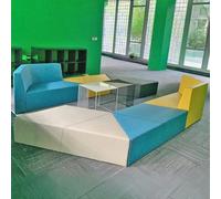 Sofá modular con tarjetero de forma especial para salas de negociación y conferencias, ideal para bibliotecas y departamentos de ventas (9 piezas)