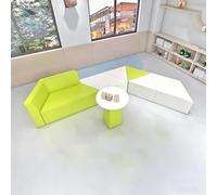 Sofá modular con tarjetero de forma especial para salas de negociación y conferencias, ideal para bibliotecas y departamentos de ventas (9 piezas)