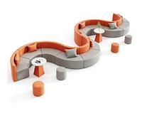 Sofá modular curvado, diseño ergonómico con marco de alerce para instituciones informales de lectura y entrenamiento