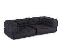 vidaXL Puf Modular Tela Antracita 140x70x36 cm, sofá, sofá Convertible, sofá de Tela, sofá Modular, cojín de palets, sofá de Suelo, sofá