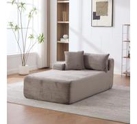 Sofá Modular de Chenilla con Espuma 30D, para Salóns, Gris, 1 Plaza