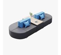 Sofá modular de doble cara con cuero impermeable resistente a los arañazos, diseño ergonómico para espacios comerciales