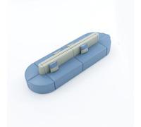Sofá modular para juegos, esponjas de alta densidad, sofá de doble cara de espalda a espalda, para centros comerciales, escuelas, recepciones de oficina, salones, color azul, 360 x 120 cm
