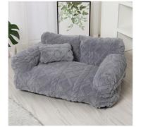 Sofá-Nido para Mascotas de Moda de Lujo, sofá Suave y calmante para Mascotas, cálido Nido de Gato/Nido de Perro Desmontable, simulación del Abrazo Protector de la Madre,Light Gray,120 * 70 * 40cm