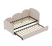 Sofá Nido Sofá-Cama con Cajones para Habitación Infantil y Sala de Estar 90x200 cm sin Colchón Rosa Aosom España