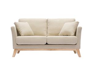 Sofá nórdico 2 plazas desenfundable tejido beige OSLO