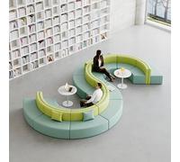 Sofá ovalado, muebles modernos para biblioteca, centro de recepción, centro comercial y sala de espera pública