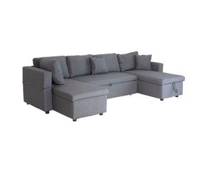 Sofá panorámico convertible scott 4 plazas gris chiné