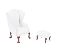 Sofá para Casa de Muñecas a Escala 1/12, Conjunto de Sofás en Miniatura, Accesorios de Fotografía, Mini Escena DIY, Muebles para Casa de Muñecas en Mi, Blanco