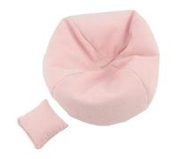 Sofá para Casa de Muñecas Muebles Miniatura Sofá con Almohada Silla de Sala de Estar de Tela para Decorar Casas de Muñecas Adecuado para Juego Y Regal, Rosa