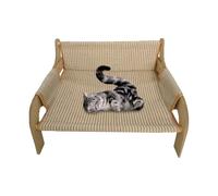 Sofá Para Gatos - Cama Rascadora De Tela De 52x42 Cm | Sofá Hamaca Refrescante De Verano Para Mascotas De Interior | Salón Transpirable Resistente A Los Arañazos | Muebles Elevados Para Mascotas Sin D